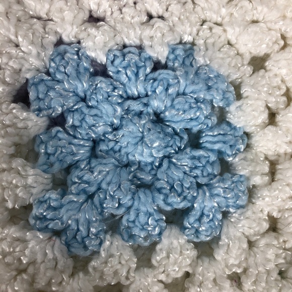 Handmade Granny Square Crochet Neutral Baby Afghan - Picture 2 of 5